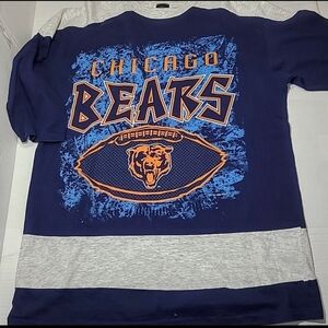 Vintage 1995 Front Row Chicago Bears NFL 3/4 Sleeve Single Stitch T-shirt Large